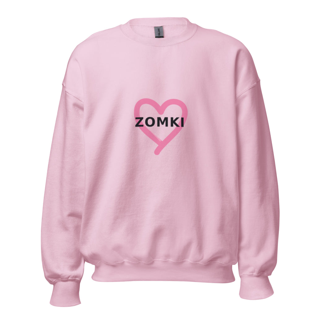 Sudadera ZOMKI Heart · Rosa claro — vista frontal
