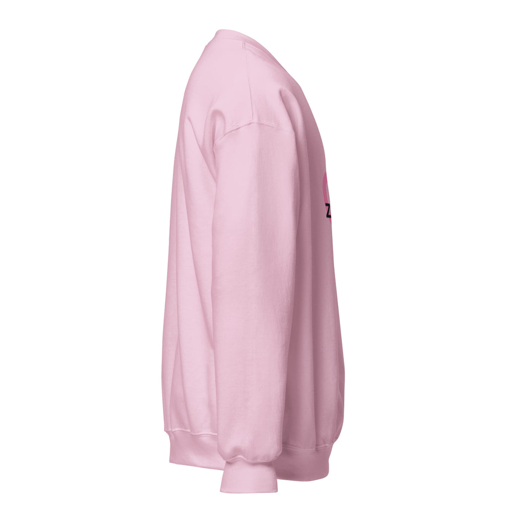 Sudadera ZOMKI Heart · Rosa claro — vista lateral derecha