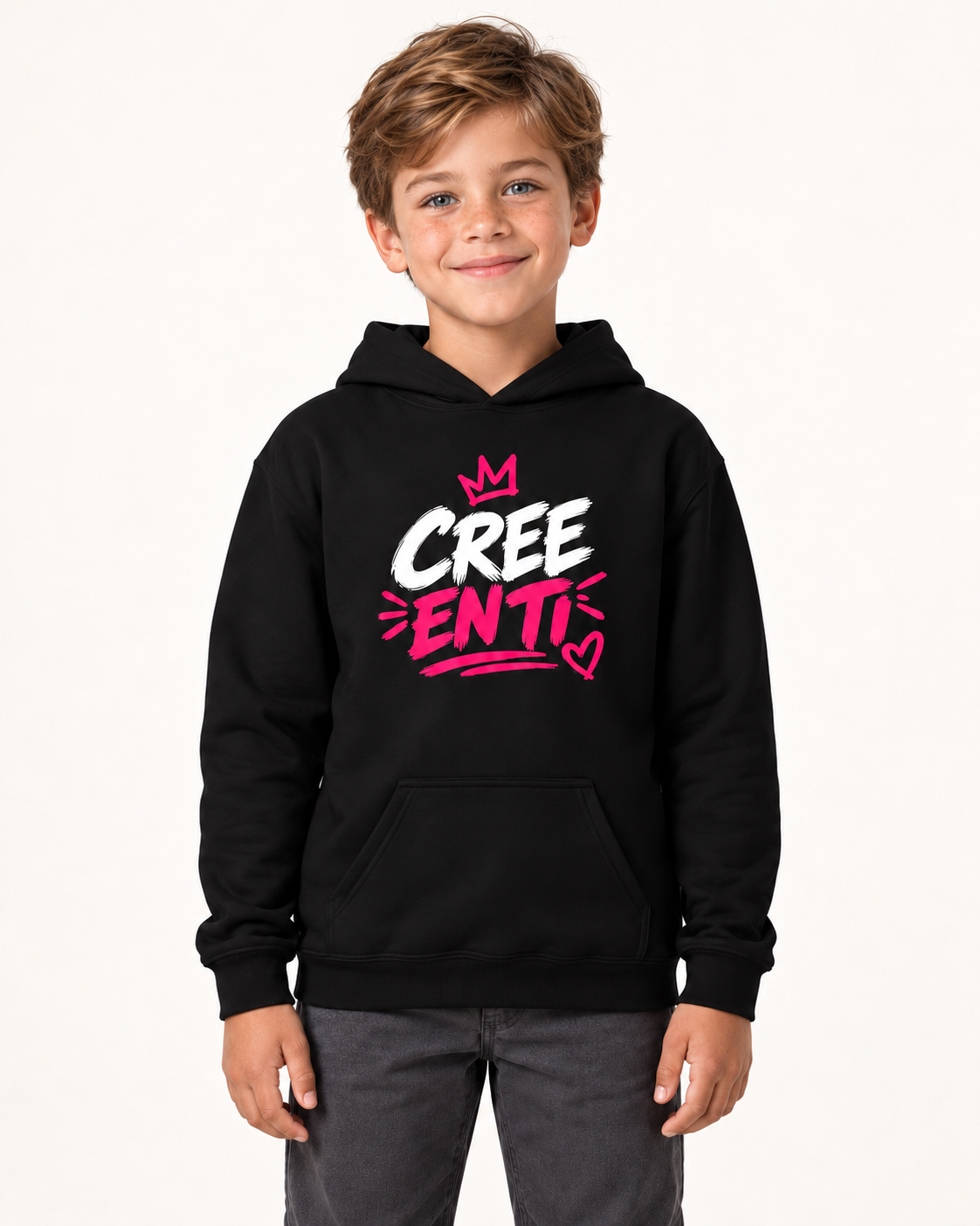 Nuevo modelo infantil niño generado con IA con Sudadera infantil Cree en Ti